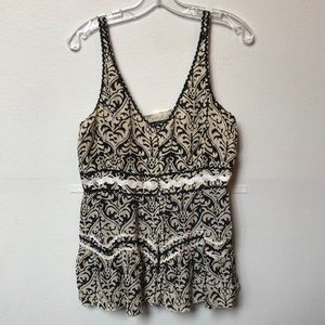 Silk ric rac peasant top